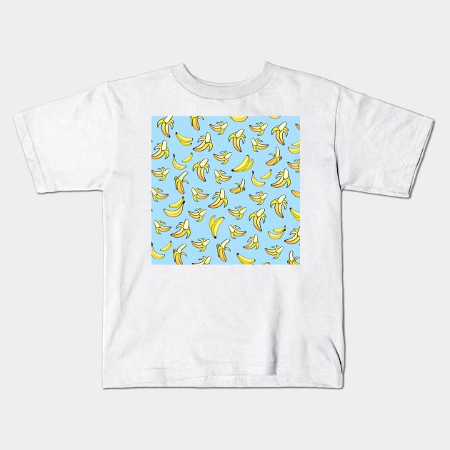 Banana Pattern 6 Kids T-Shirt by B&K